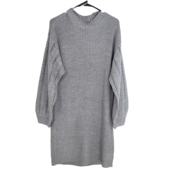 Long Sleeve Knit Sweater Dress - Picture 3 of 8